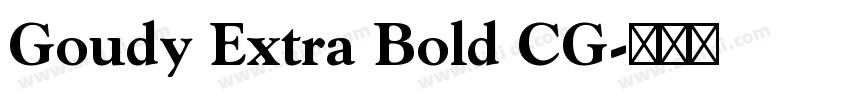 Goudy Extra Bold CG字体转换